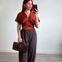 Pantalón Bombacho de Pliegues