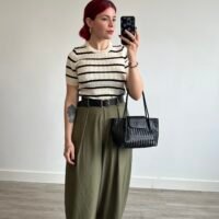 Pantalón Barrel Cinto Polipiel