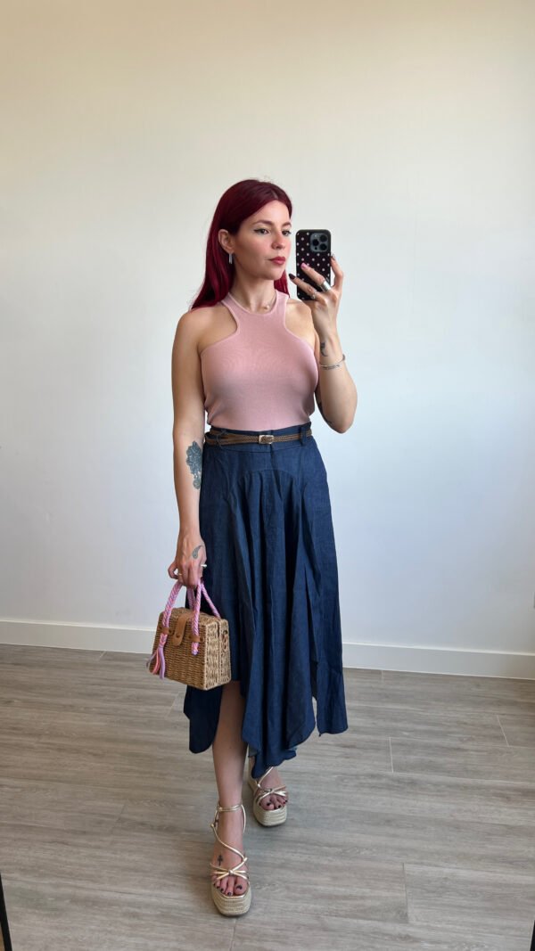 Top Color Entero Cuello Halter