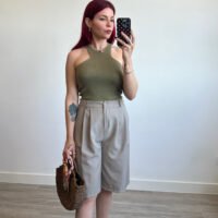Top Color Entero Cuello Halter