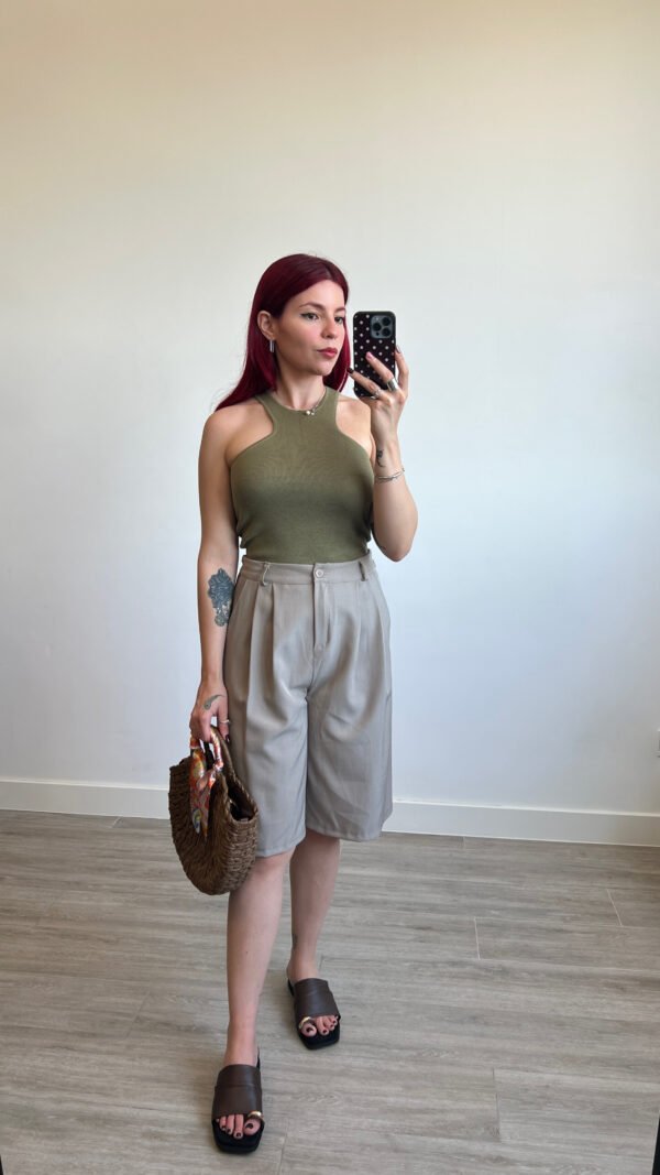 Top Color Entero Cuello Halter