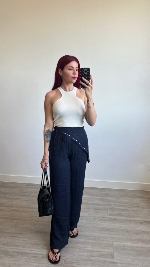 Top Color Entero Cuello Halter