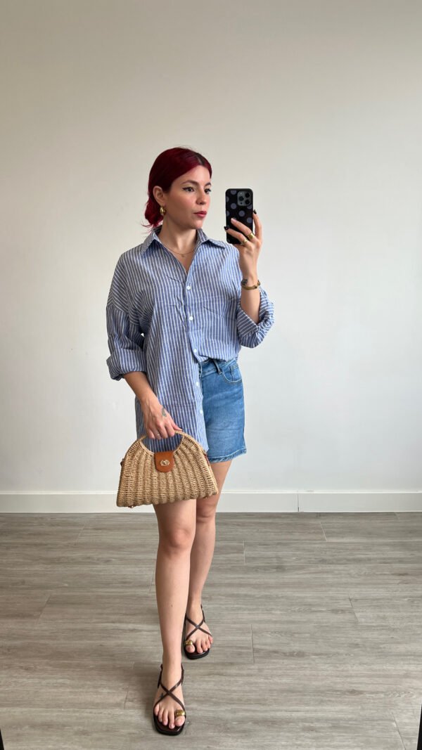 Short Clásico de Mezclilla Clara