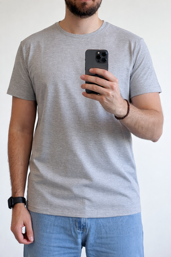 Camiseta Básica Gris Claro