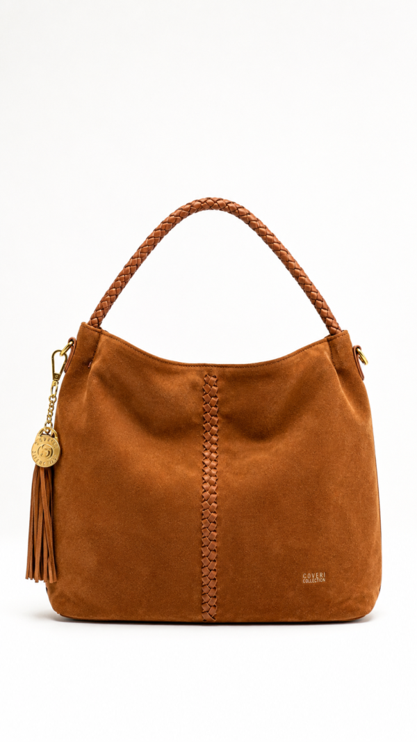 Cartera de Ante con Adorno de Flecos