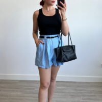 Short Corto con Cinto Polipiel
