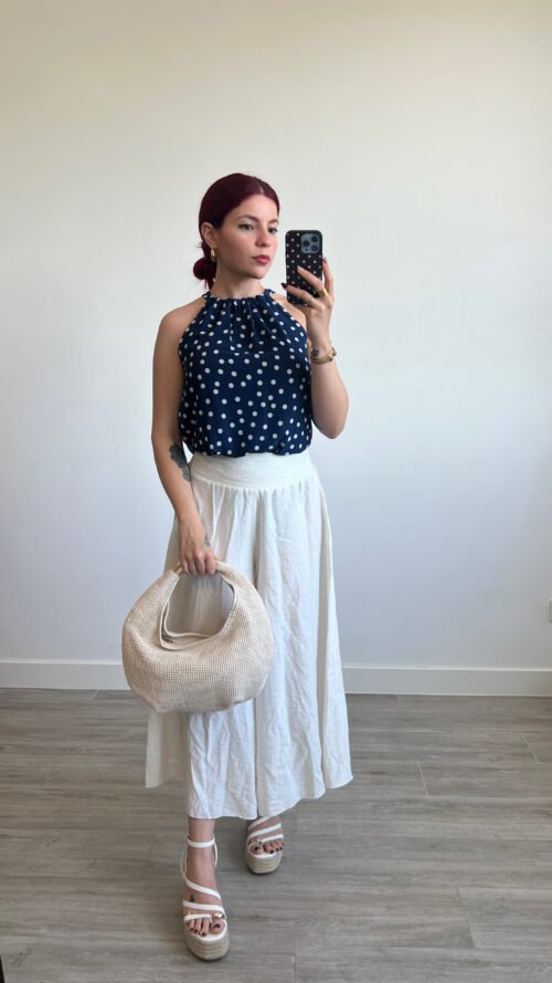 Pantaloneta Pata Extra Ancha Crema