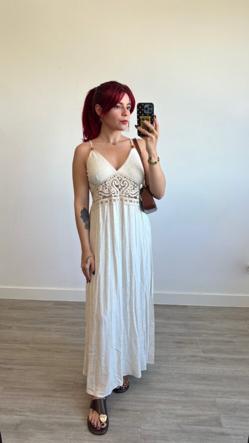 Vestido de Tirantes Fajín Tejido
