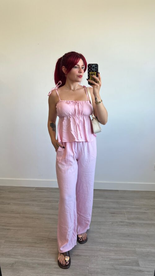 IMG_2079 Conjunto de Pantalón y Blusa Rosa