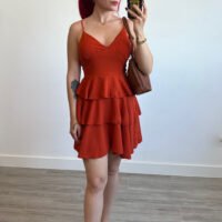 Vestido de Tirantes Saya Vuelos Espalda Afuera