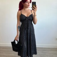 Vestido de Tirantes Anudado en el Escote