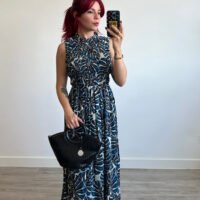 Vestido Estampado con Elástico