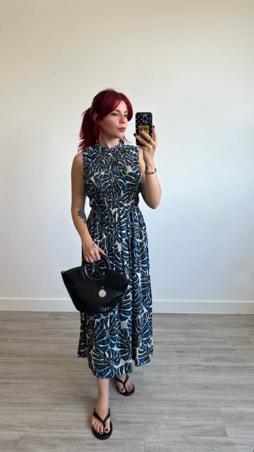 Vestido Estampado con Elástico