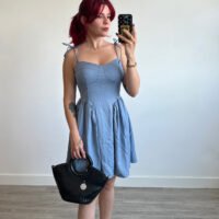 Vestido Corto Escote Corazón