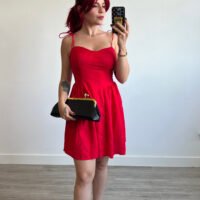 Vestido Corto Escote Corazón