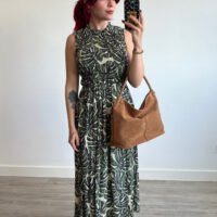 Vestido Estampado con Elástico