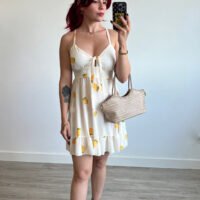Vestido de Tirantes Anudado en el Escote