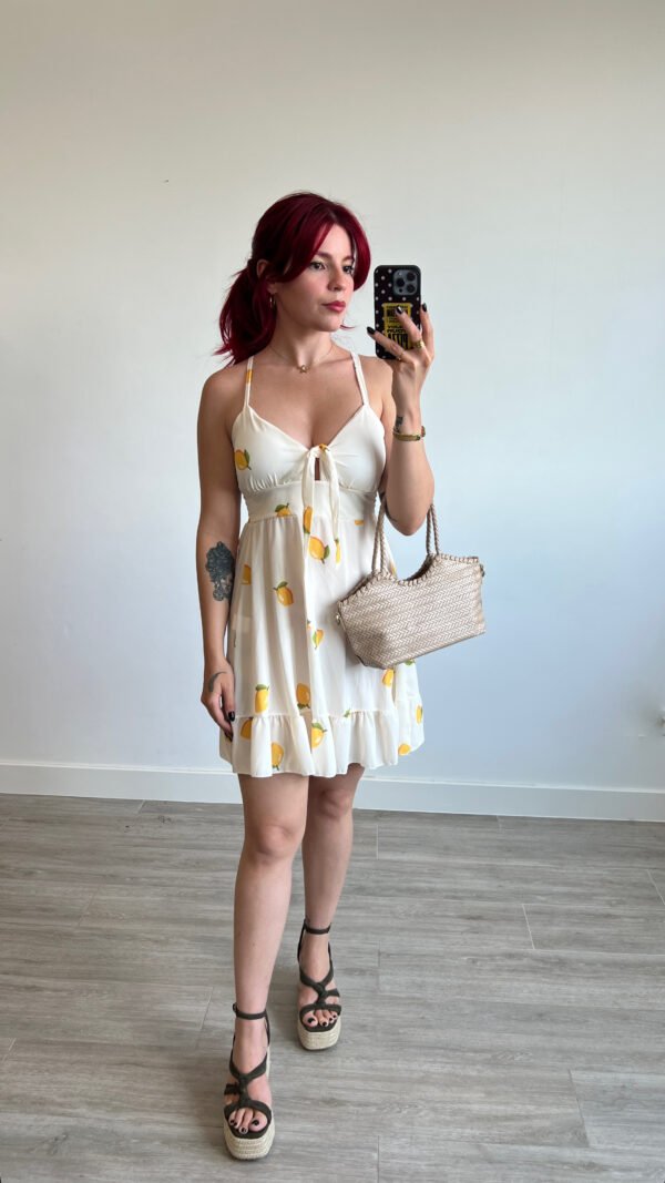Vestido de Tirantes Anudado en el Escote