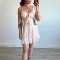 Vestido de Tirantes Anudado en el Escote