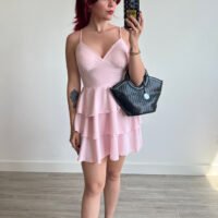 Vestido de Tirantes Saya Vuelos Espalda Afuera