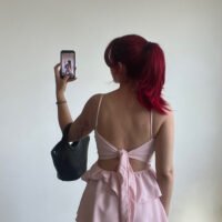 Vestido de Tirantes Saya Vuelos Espalda Afuera