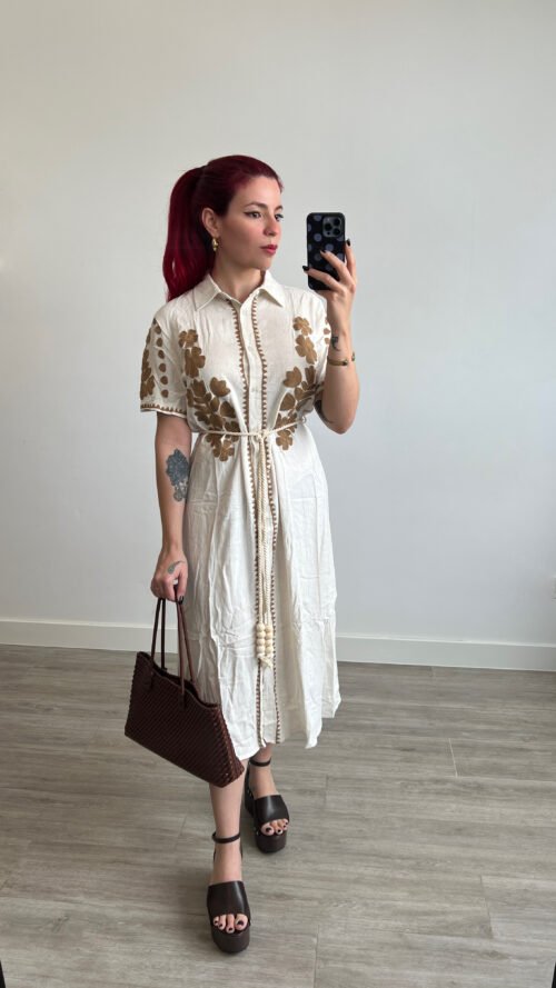 IMG_2334 Camisero Manga Corta Estampado Beige
