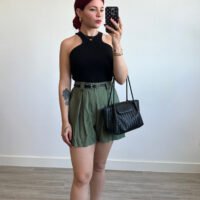 Short Corto con Cinto Polipiel