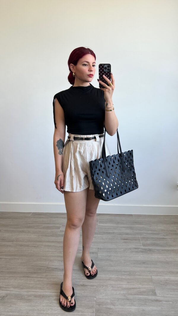 Short Corto con Cinto Polipiel