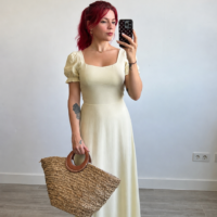 Vestido Mangas Globo