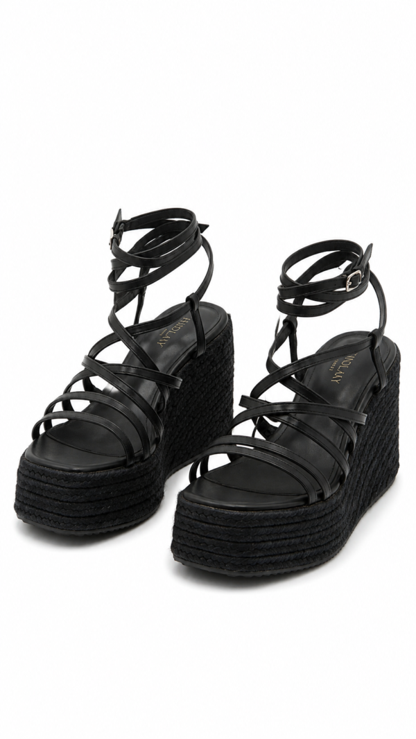 Plataformas de Rafia Negras Cocalecas