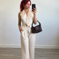 Conjunto Pantalón de Pliegues y Blusa Joya