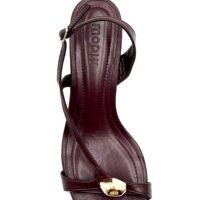 Tacones Borgoña Joya Dorada