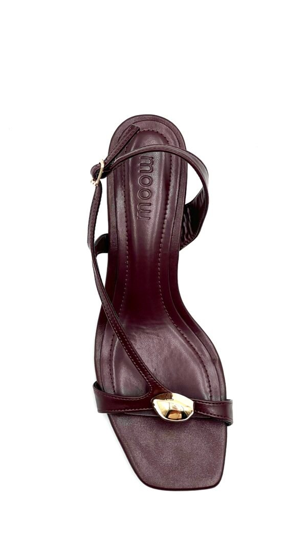 Tacones Borgoña Joya Dorada