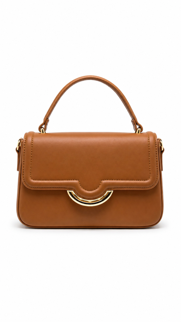 Cartera Camel Adorno Dorado