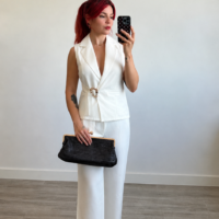 Conjunto Pantalón y Chaleco con Cinto Hebilla