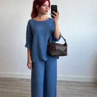 Conjunto Pantalón y Blusa 3/4 Conchas