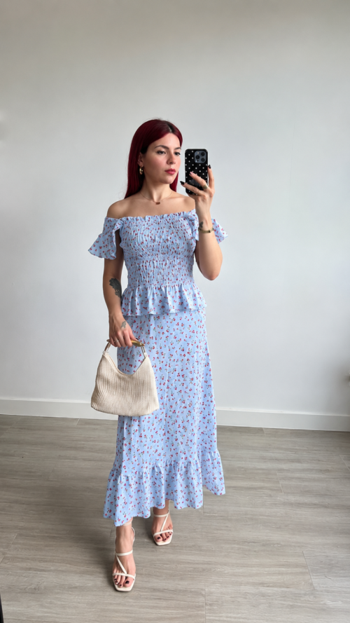 Conjunto Saya y Blusa con Elásticos