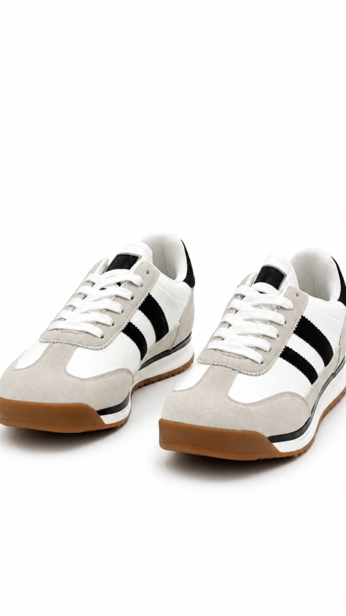 F5D7E23A-4F8F-4342-9D7F-7872F4067C4E Tenis Blancos Raya Negra