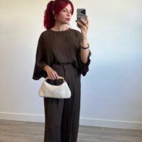 Conjunto Pantalón y Blusa Manga Mariposa
