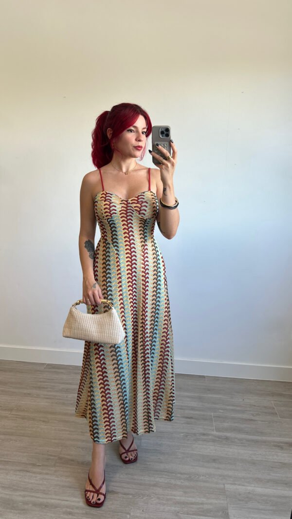 Vestido Escote Corazón Tejido