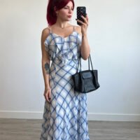 Conjunto de Cuadros Saya y Blusa de Vuelos