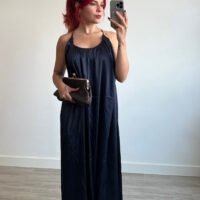 Vestido Lencero Azul Marino