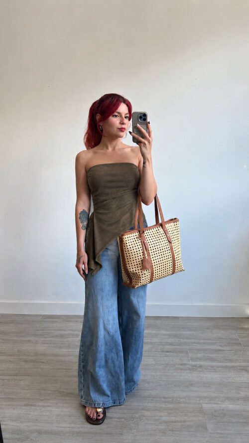 Top Strapless Asimétrico