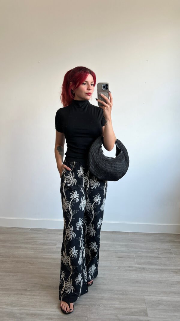 Pantalón Palmas Bordadas