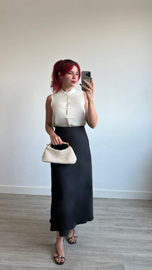 Blusa sin Manga Abotonadura China
