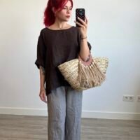 Conjunto Blusa y Pantalón con Alforza